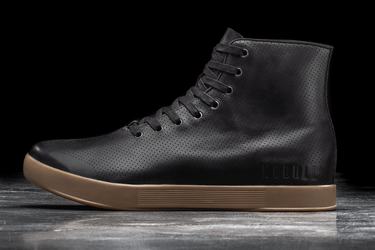 Nobull High-Top Leather Men's Trainers Black | Australia (NW7852)